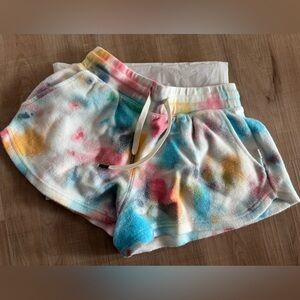 FEAT Colorful Tie-Dye Fleece Shorts